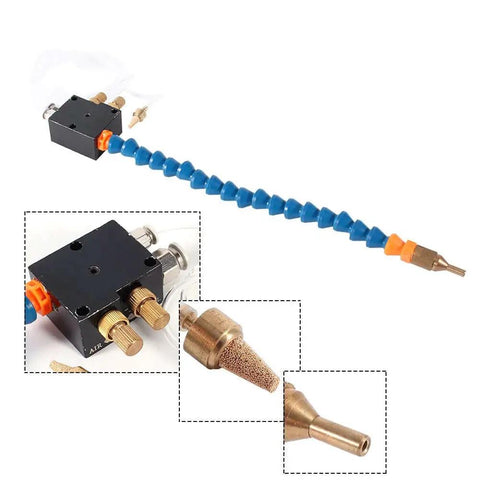 Coolant Mist Lubrication Spray System For Metal Cutting And Engraving with adjustable air pressure cooling sprayer kit for 8mm pipe