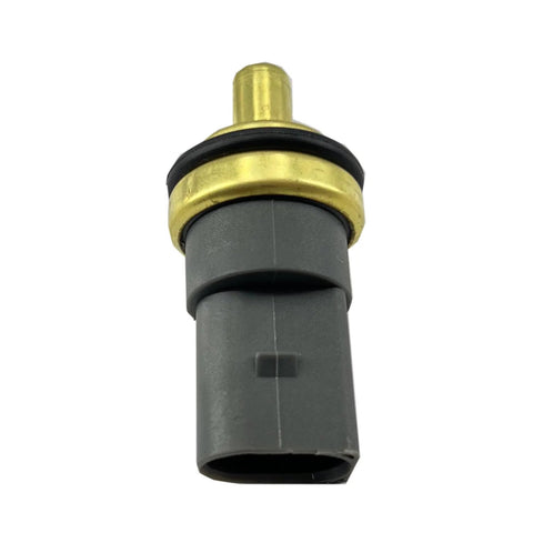 DEVMO coolant temperature sensor 1580784, brass threaded tip, gray plastic housing