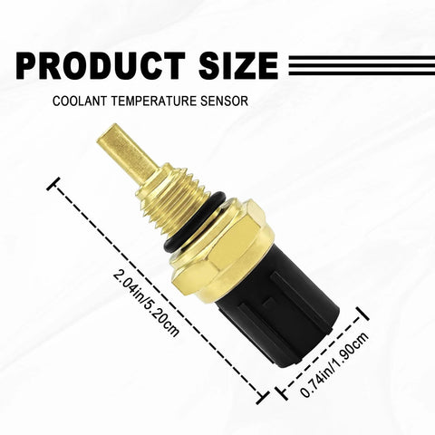 SYudwen coolant temperature sensor with brass threaded body and black plastic connector, about 2.04 in long.