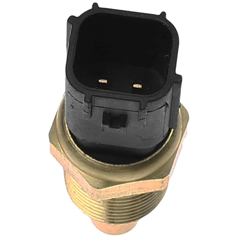 A-Premium coolant temperature sensor, brass threaded body with black plastic 2-pin connector.