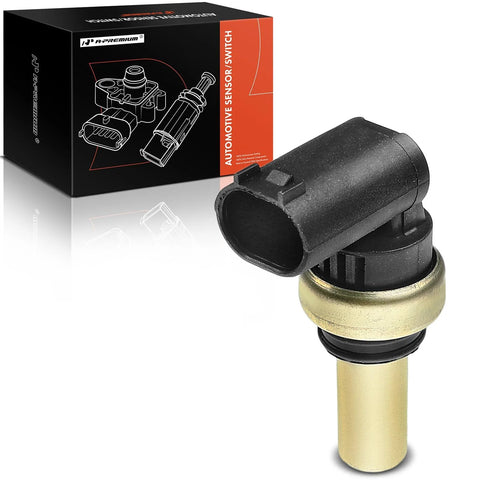 A-Premium coolant temperature sensor with black plastic housing and brass probe