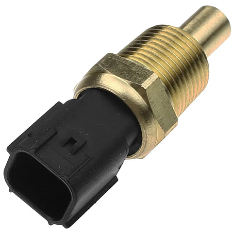 Coolant temperature sensor with brass threaded body and black plastic connector