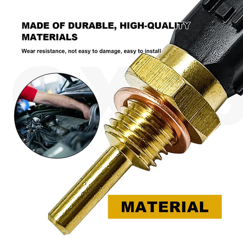 SYudwen coolant temperature sensor with brass threaded probe and copper washer for automotive use