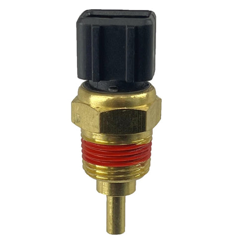 DEVMO coolant temperature sensor with brass body, red thread sealant, and black plastic connector
