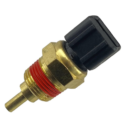 DEVMO coolant temperature sensor for Hyundai/Kia models; brass body, red sealing rings, black electrical connector