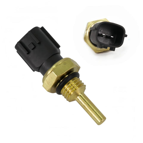 TAMKKEN coolant temperature sensor with brass threaded body and black electrical connector