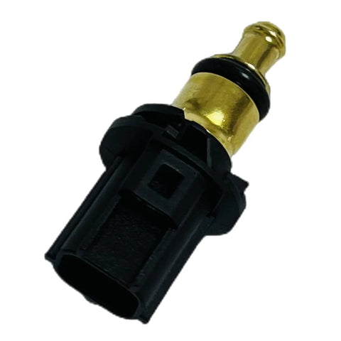 Coolant temperature sensor with brass body and black plastic connector for Jeep, Dodge, Chrysler.