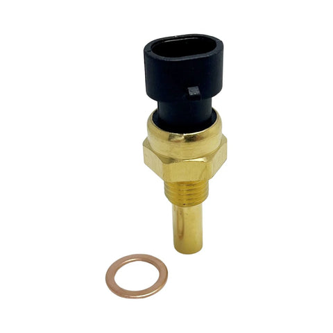 YCUPONE coolant temperature sensor with brass body, black plastic connector, and copper sealing washer