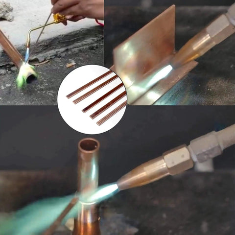 Phosphor Copper Brazing Rod Kit Nitrate Sticks 20 Pieces Pro Grade for HVAC Refrigeration Copper Solder Alloys Welding Rods