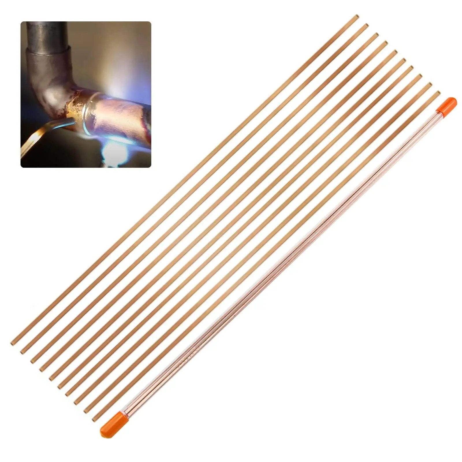 Ten 15.7 Inch Copper Brazing Rods For Low Temperature ...
