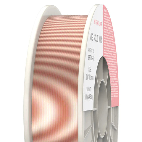 ER70S-6 MIG Wire Solid Carbon Steel.035 Inch 10 Lb Spool on ABS plastic spool, copper-coated for smooth welds and high feedability.