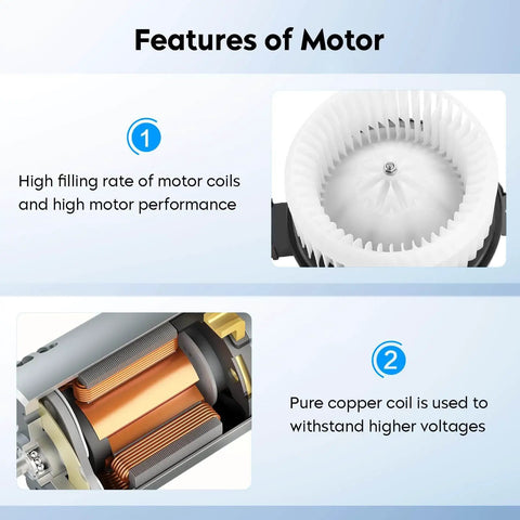 Direct Fit HVAC Heater Blower Motor Assembly for Toyota Corolla RAV4 with high-performance coils and copper materials