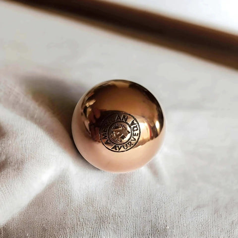 2 Inch 1 Ball Copper Ball for Meditation, displaying polished copper surface for grounding and clarity in natural energy practices.