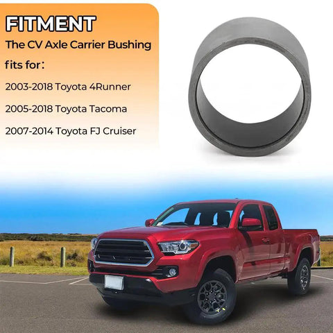 Front Axle Bushing For Toyota 4Runner FJ Cruiser Tacoma With Clamshell Design Drive Shaft CV Bearing Replacement shown with truck.