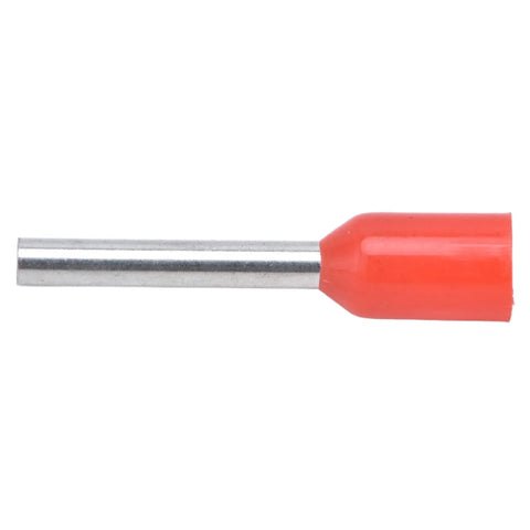 Close-up of a Heavy Duty Insulated Ferrule Terminals Set In Copper With PVC Insulation, 0.75mm2 AWG 20, showing one piece.