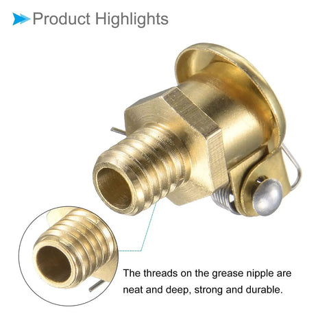 Copper Oil Cup Cap For M6x1 Thread Lathe Lubrication Drip Oiler close-up showing thread detail and durability features.