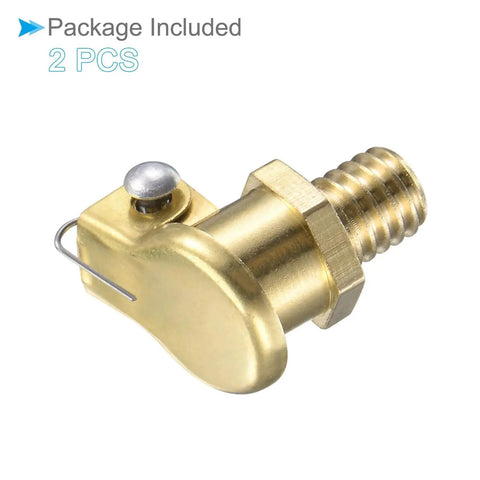 Copper Oil Cup Cap Set With M6x1 Thread For Lathe Machines And Mechanical Lubrication, brass cap with threading and spring clip