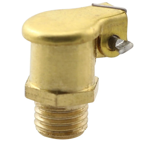 Spring Loaded Copper Oil Cup Caps For Grease Lubrication M8x1 Male Thread with Flip Caps, brass appearance close-up view