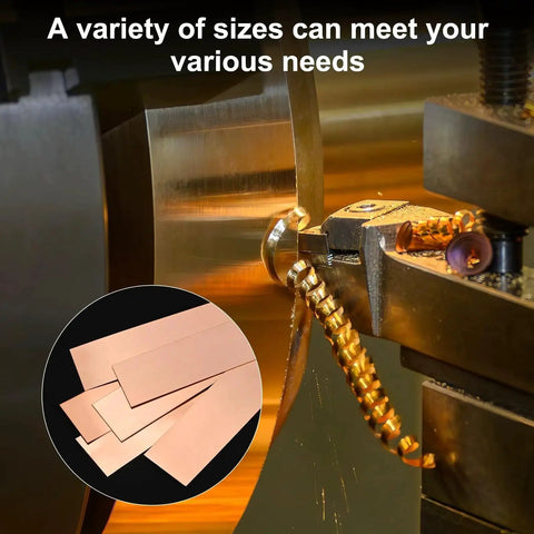 Copper Shim Strip Set For DIY Crafting And Jewelry Making With 6 Inch Length And 1 Inch Width Flat Copper Sheet in multiple thicknesses