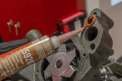 Copper Silicone Gasket Maker For Auto Engines 5920 High Temp RTV Sealant Sensor Safe applied on engine part