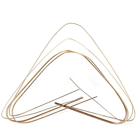 Gold Soldering Wire Set For Jewelry Making - Four Copper Wires In 0.5mm, 0.7mm, 1.0mm, And 1.5mm displayed on white background