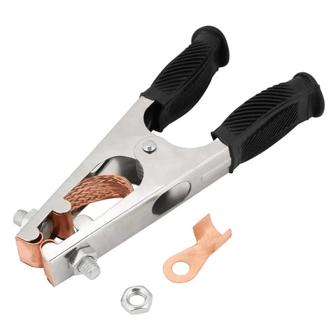 Heavy-Duty 500A Copper Welding Ground Clamp, Electroplated US Type Earth Clip, premium conductivity and durable grounding