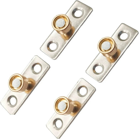 4 Pack Metal Sliding Door Bearing Retainer Guide Set With Screws, Easy To Install And Flush With Floor, Copper Positioning