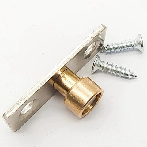 4 Pack Metal Sliding Door Bearing Retainer Guide Set With Screws, Easy To Install And Flush With Floor, Copper Positioning 12 Mm Shaft Diameter
