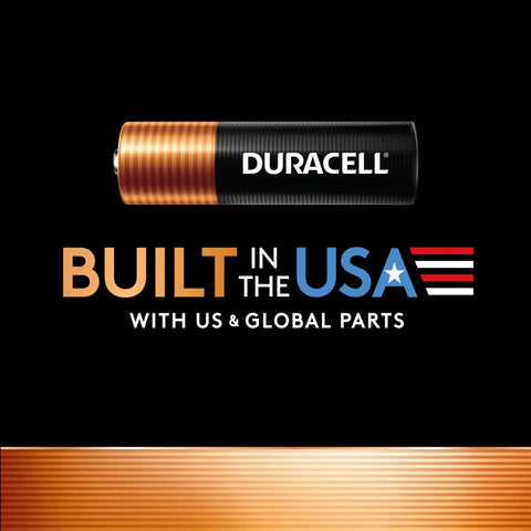 Duracell Coppertop AA Alkaline Battery with Power Boost; Built in the USA with US and global parts
