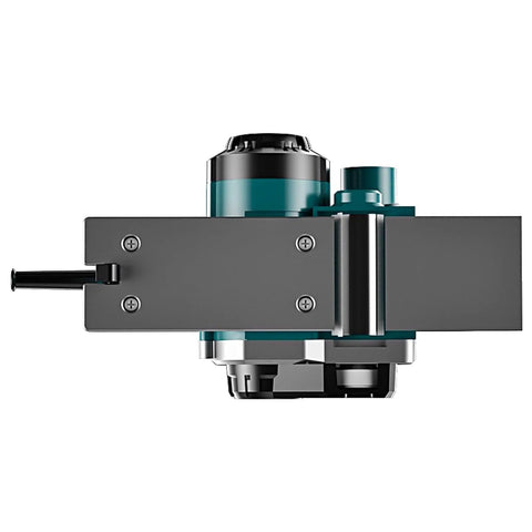 Side view of Corded Electric Handheld Planer Six Point Six Amp 17000 RPM Three And A Quarter Inch Cut Width for woodworking projects