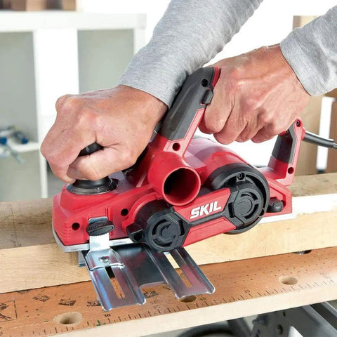 6.5 Amp Electric Planer Three And A Quarter Inch Wide Corded Planer For Flat Surfaces Smooth Bevel Edges With Dual Chip Exhaust