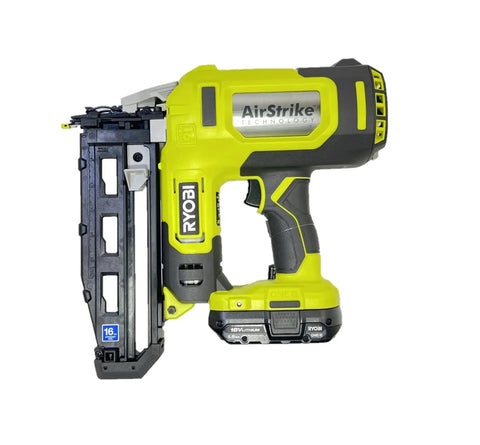 Cordless 18V 16 Gauge AirStrike Finish Nailer Kit with battery and charger bulk packaged for quick trim work on crown molding