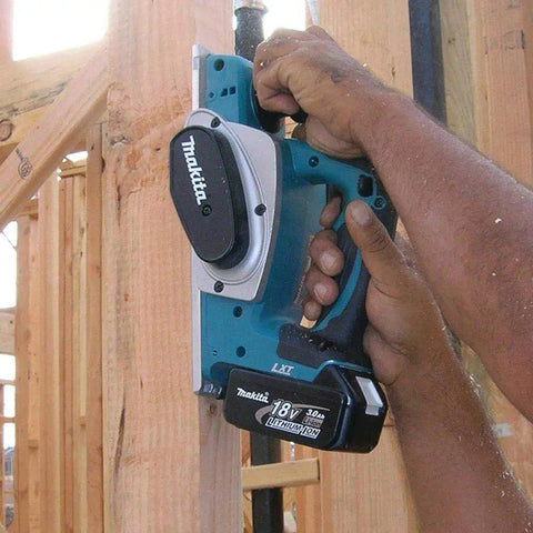 Effortlessly trim doors and cabinet edges with this 18V cordless planer, tool-only, delivering 14,000 RPM for fast, precise stock removal.