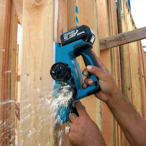Effortlessly trim doors and cabinet edges with this 18V cordless planer, tool-only, delivering 14,000 RPM for fast, precise stock removal.