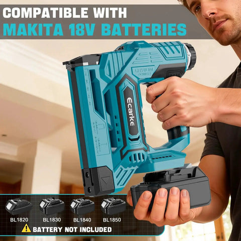 Effortless cordless 18 gauge brad nailer for precise trim, cabinetry, and light upholstery, powered by Makita 18V battery compatibility.