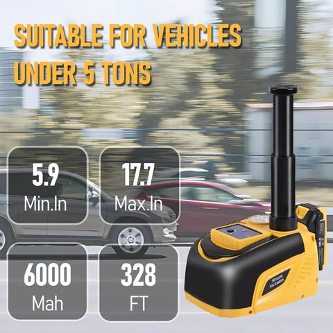 Cordless 5 Ton 18V Electric Car Jack Kit With Portable Hydraulic Lift Automatic Tire Change Tools For Sedans And SUVs