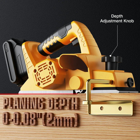 Effortless cordless hand planer with a brushless motor delivers precise edge work and smooth flat surfaces for cabinetry and furniture projects; 3-1/4 inch cut width, 2 mm depth, 30,000 CPM, compatible with 20V Max battery (bare tool) for DIY woodworkers