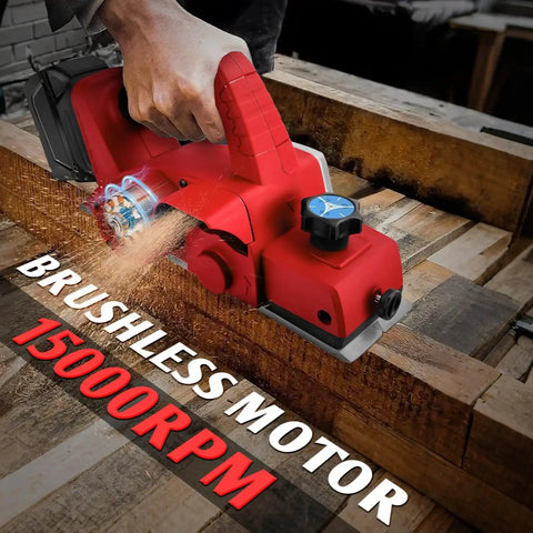 Cordless Handheld Planer For Milwaukee 18V Battery 3-1-4 Inch Width 15000 RPM Brushless Motor Portable Wood Planer