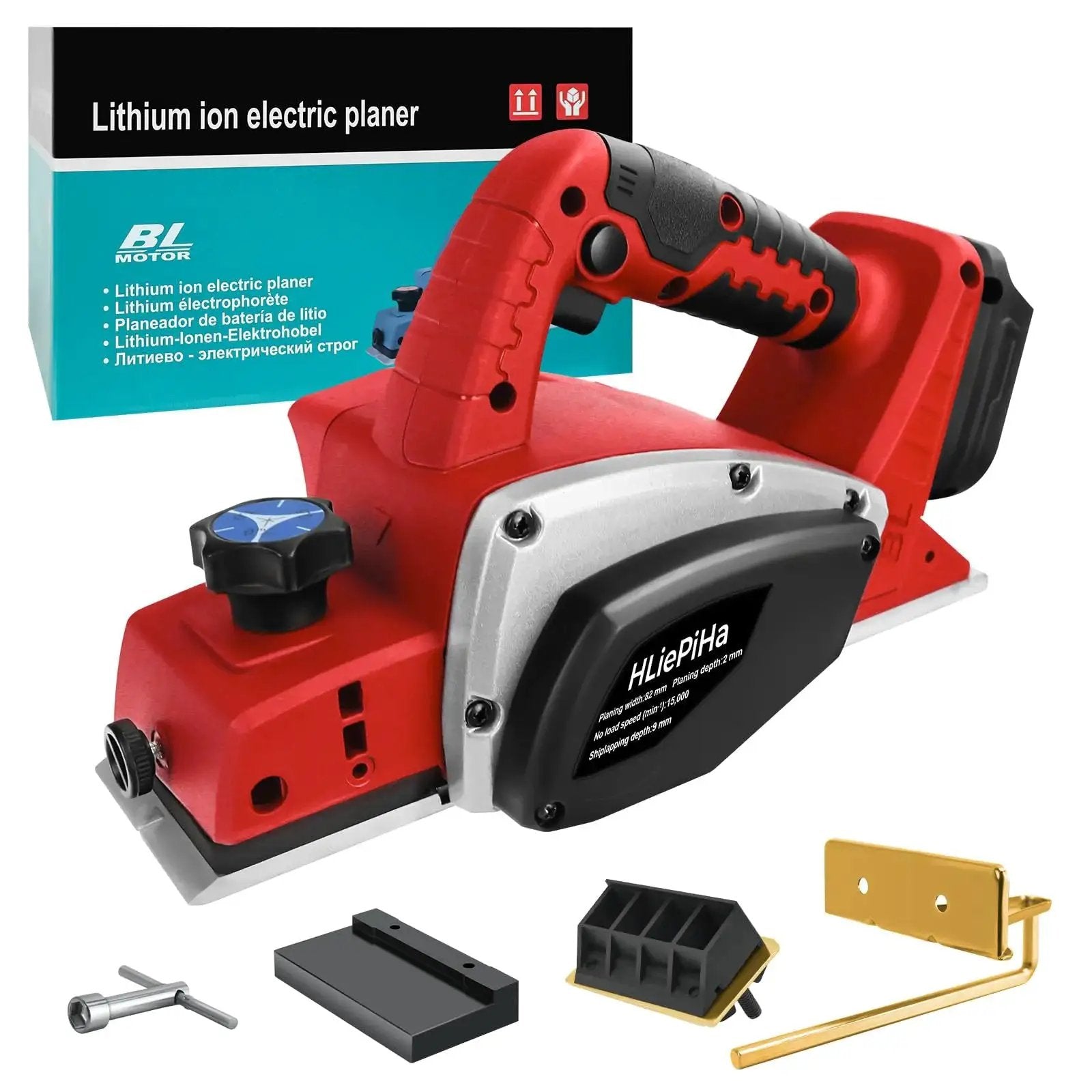 cordless handheld wood planer - 15000 RPM Brushless Mo...