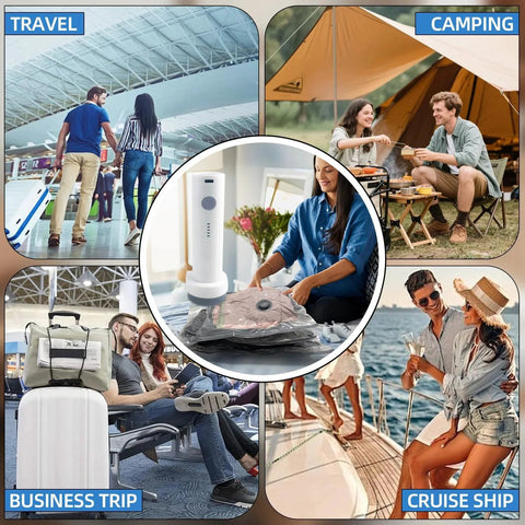 Cordless Electric Vacuum Pump For Vacuum Storage Bags Travel Use One Touch Compression To Quickly Remove Air from Clothes