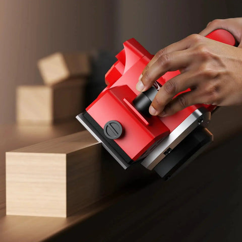 Milwaukee Cordless Three And One Quarter Inch Wood Planer With Brushless Motor 18V Max Bare Tool in use for woodworking
