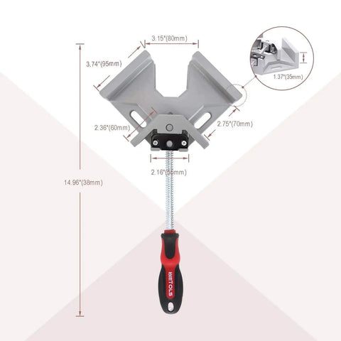 Corner Clamp Set For Woodworking Four Pack With Ninety Degree Right Angle And Adjustable Pro Grade Swing Jaw Clamps For Framing