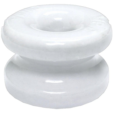 Zareba WP6 corner post ceramic insulator, white donut-shaped with central hole.