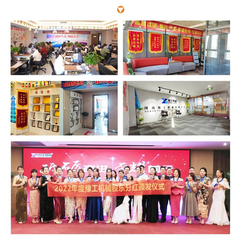 Collage of office interiors, award plaques, and group celebration event at a corporate function in 2022