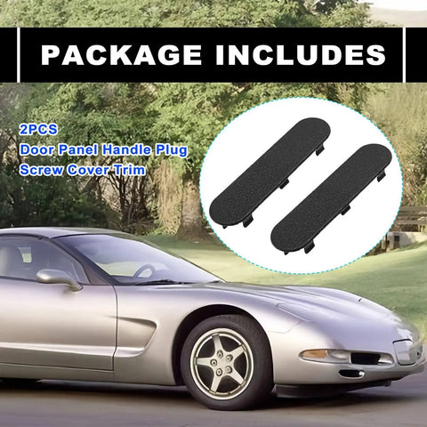 Door Panel Handle Plug Screw Cover Trim For Corvette C5 1997 To 2004 Interior Door Handles In Black Part 10279471 1 Pair