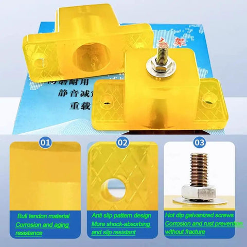 Experience quieter operation with this upgraded anti vibration base pad for outdoor air conditioners, beef tendon material.