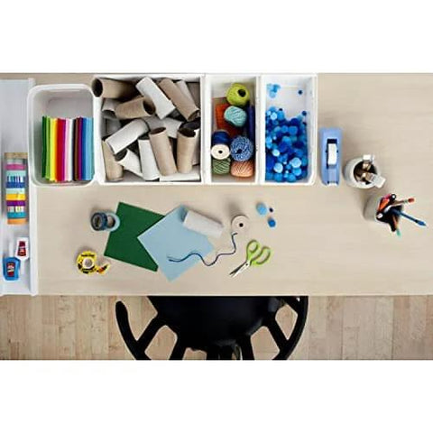 Crafting desk with materials, featuring Double Sided Tape For Gift Wrapping And Crafts, Snaps On Quick For Holiday Gift Wrap
