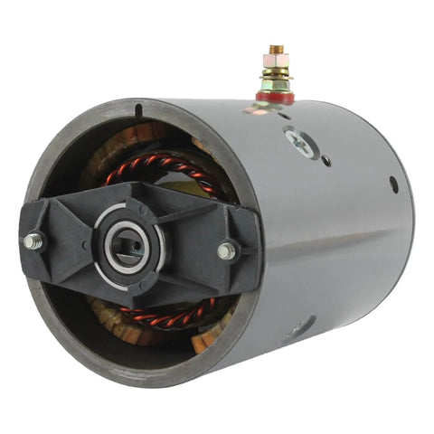 CRANK N CHARGE Pump Motor Compatible With Monarch 8111 8111D 8112 Western Plow M3100, front view showcasing motor assembly