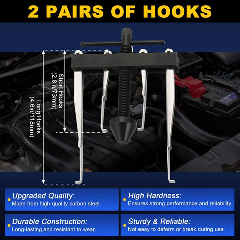 Crank Bearing And Camshaft Seal Installer And Remover Set Upgraded 22-Piece Crankshaft Oil Seal Puller Tool with hooks visible
