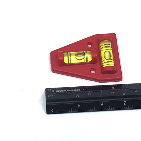 Highly Portable, High-Impact Level Mount For Quick Front-To-Back Or Side-To-Side Leveling Of Tools, Tripods, And Gear with ruler